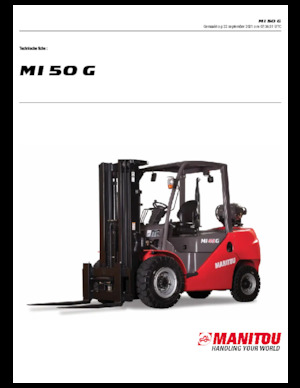 Челни мотокари, пропан-бутан Manitou MI 50 G