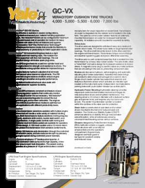 Челни мотокари, пропан-бутан Yale GC060VX