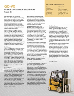 Челни мотокари, пропан-бутан Yale GC080VX