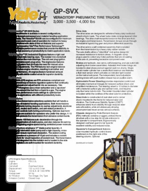 Челни мотокари, пропан-бутан Yale GP035VX