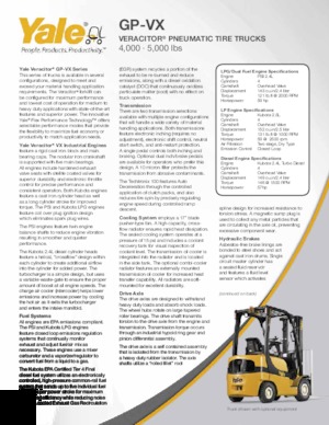 Челни мотокари, пропан-бутан Yale GP040VX