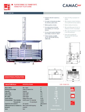 Промишлени подемници CAMAC ECP 1500/150