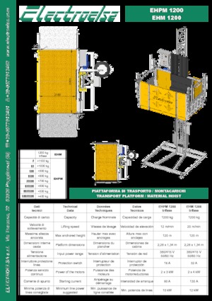 Промишлени подемници Electroelsa EHPM 1200