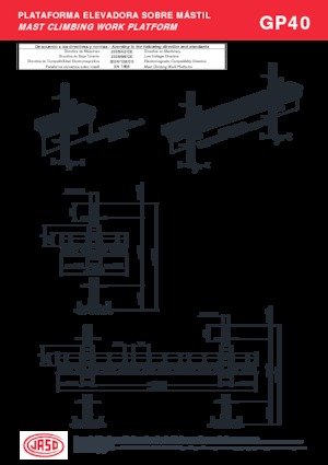 Работни платформи за качване на мачти Jaso GP40