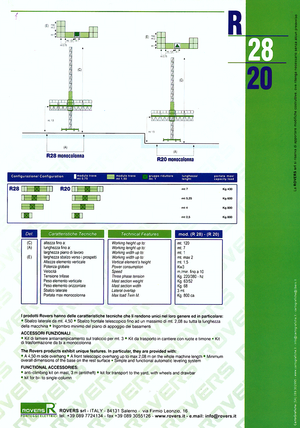 Работни платформи за качване на мачти Rovers R 28 TS