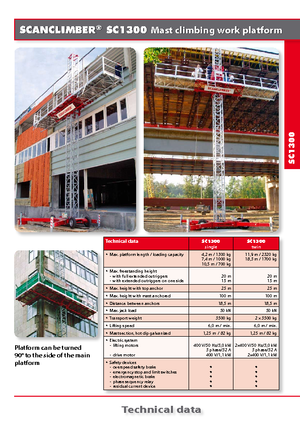 Работни платформи за качване на мачти Scanclimber SC 1300 D