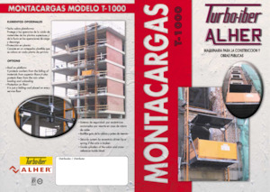 Работни платформи за качване на мачти Elevadores Alher T-1000