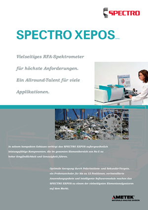 Метални анализатори Spectro SPECTRO XEPOS