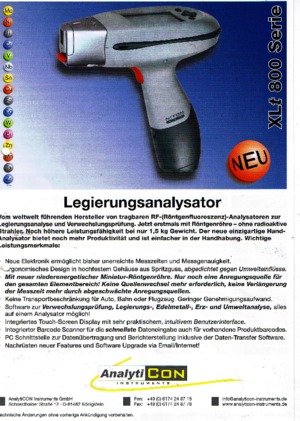 Метални анализатори Niton XLt 800