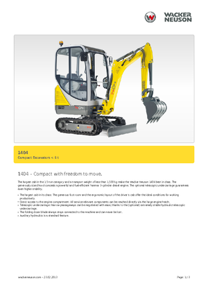 Мини екскаватори Neuson 1404