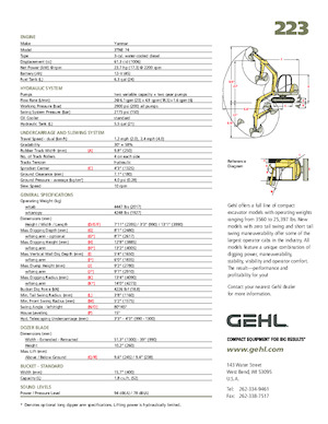Мини екскаватори Gehl 223 