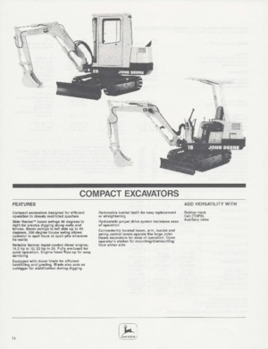 Мини екскаватори John Deere Construction 25