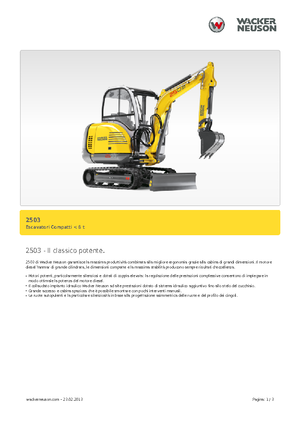 Мини екскаватори Neuson 2503