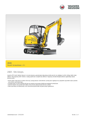 Мини екскаватори Neuson 2503