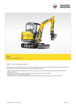 Мини екскаватори Neuson 2503