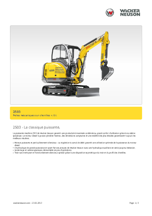 Мини екскаватори Neuson 2503