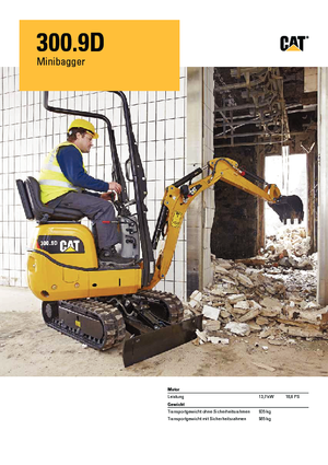 Мини екскаватори Caterpillar 300.9D