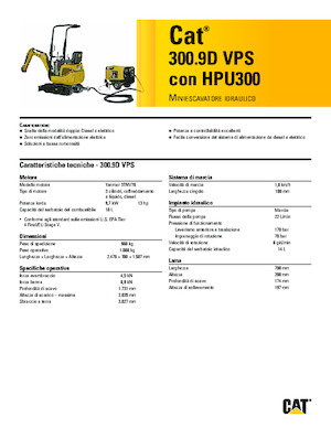 Мини екскаватори Caterpillar 300.9D VPS 