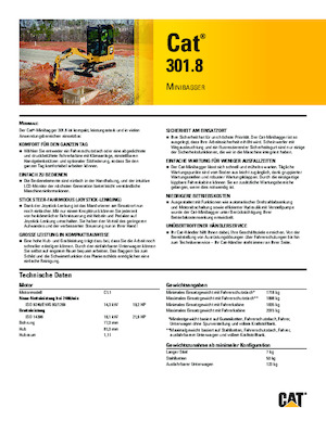 Мини екскаватори Caterpillar 301.8