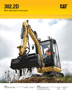 Мини екскаватори Caterpillar 302.2D