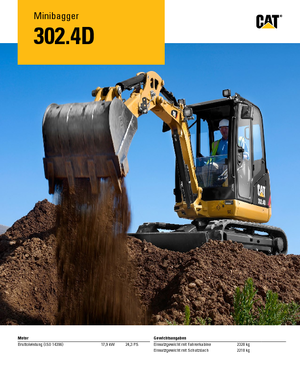 Мини екскаватори Caterpillar 302.4D