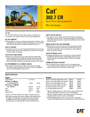 Мини екскаватори Caterpillar 302.7 CR