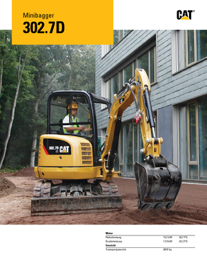 Мини екскаватори Caterpillar 302.7D