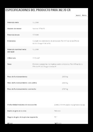 Мини екскаватори Caterpillar 302.7D CR