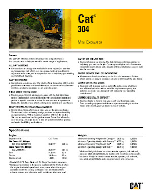 Мини екскаватори Caterpillar 304