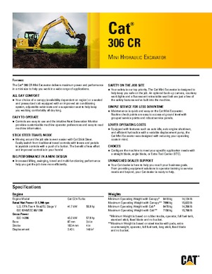 Верижни екскаватори Caterpillar 306 CR