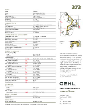 Мини екскаватори Gehl 373