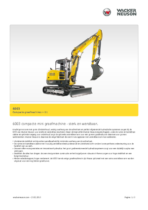 Мини екскаватори Wacker Neuson 6003