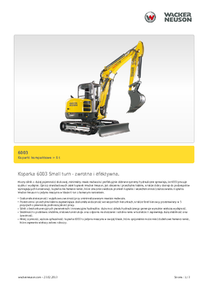 Мини екскаватори Wacker Neuson 6003