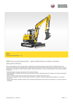 Мини екскаватори Wacker Neuson 6003