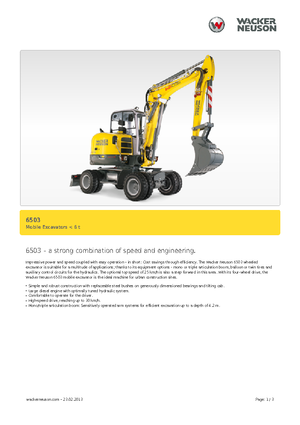 Колесни екскаватори Neuson 6503