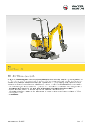 Мини екскаватори Neuson 803