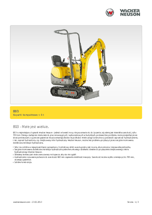 Мини екскаватори Neuson 803