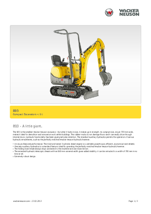 Мини екскаватори Neuson 803