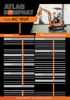 Мини екскаватори Atlas Kompakt AC 18UF