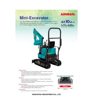 Мини екскаватори Airman AX 10 U 4
