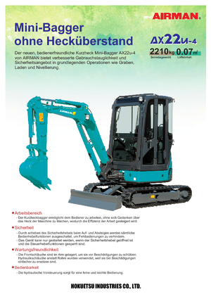 Мини екскаватори Airman AX 22 U 4