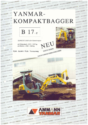 Мини екскаватори Yanmar B 17-2