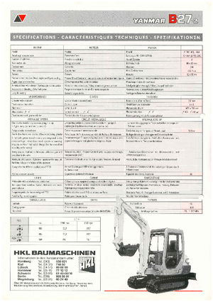 Мини екскаватори Yanmar B 27-2