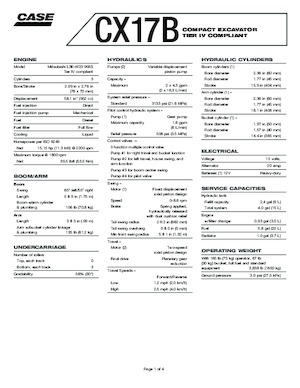 Мини екскаватори Case CX17B 