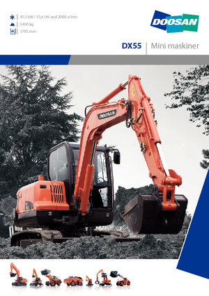 Колесни екскаватори Doosan DX 55