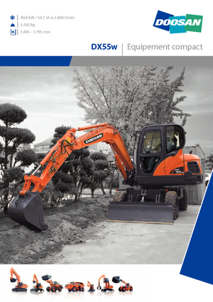 Колесни екскаватори Doosan DX55W