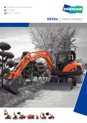 Колесни екскаватори Doosan DX55W