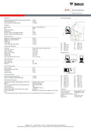Мини екскаватори Bobcat E 14