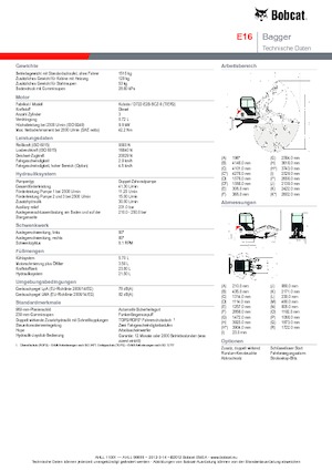 Мини екскаватори Bobcat E 16