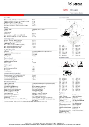 Мини екскаватори Bobcat E45